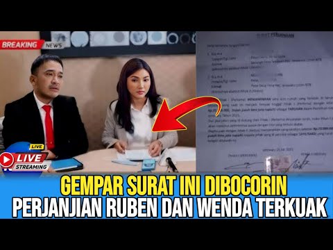 GEMPAR SURAT PERJANJIAN RUBEN ONSU DAN SARWENDAH BOCOR,SEMUA TERKAGET ORANG DALAM BOCORIN JANJI INI