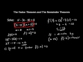Remainder and Factor Theorems