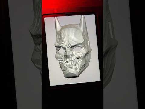 Pt 1 Batman Oni Mask sculpted in Nomad with M2 Ipad Pro: printed on Kobra 2 Max by Anycubic