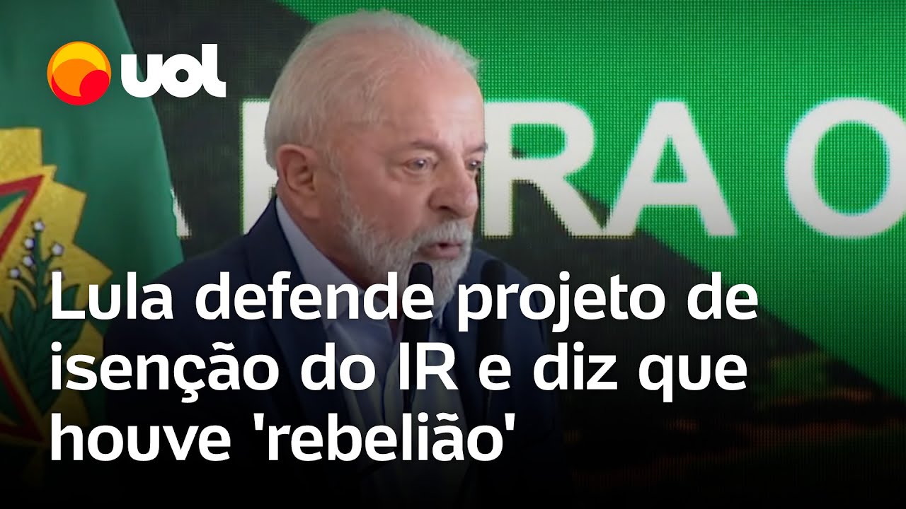 Lula defende projeto de isenção do Imposto de Renda: ‘Temos que diminuir os privilégios de alguns’