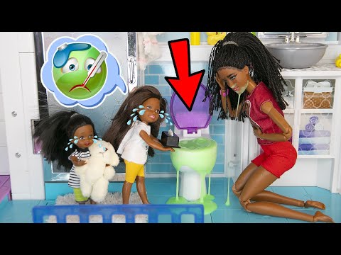 Family Morning Routine The Time Mom Got Really Sick! - A Doll Family Story