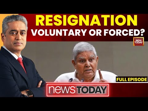 NewsToday With Rajdeep Sardesai: Intrigue Over Dhankhar Resignation | P Chidambaram Exclusive