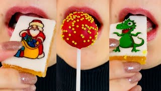 asmr SUGAR JELLY, CAKE POPS, CHOCOLATES eating sounds food mukbang
