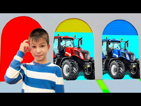 Damian and Darius play Tractor Accident - road rules for cars | Kidscoco Club