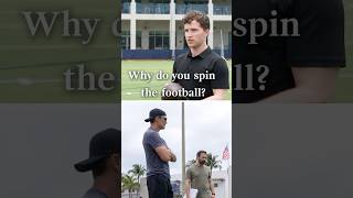 Why do we spin a football when throwing it?