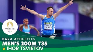 🇺🇦 Ukraine’s Ihor Tsvietov Sprints to 200m T35 Gold 🥇 #Paris2024 #ParaAthletics