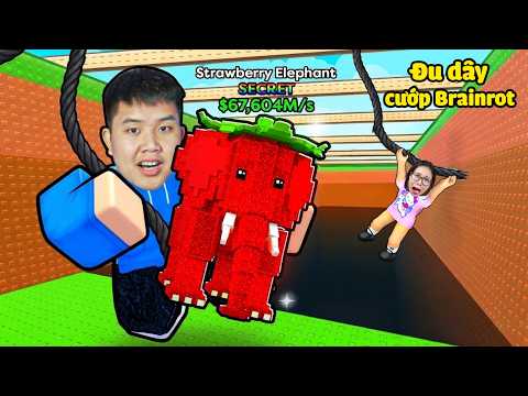 Đu dây cướp Brainrot vượt thử thách lấy toàn con hiếm !? bqThanh Spiderman Ốc Gà