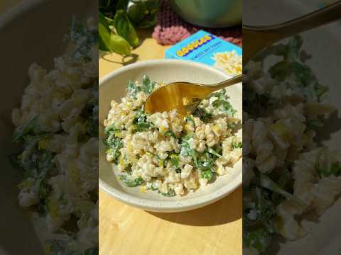Lemon Arugula Mac 🍋🌱🧀 #easyrecipe #macandcheese #shorts