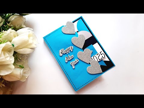 DIY - Happy New Year Card | New Year Greeting card idea 2025 | TUTORIAL