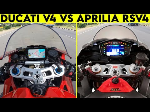 Ducati Panigale V4 VS Aprilia RSV4 | 0 TO 300 | TOPSPEED !!!