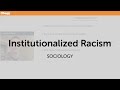 Understanding Institutionalized Racism Concepts