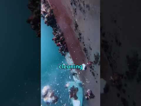 Olddly satisfying barnacle cleanup #funfacts #funny #shortvideo