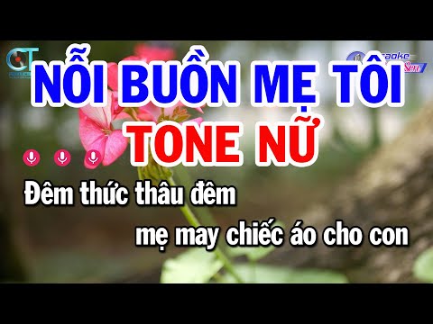 Karaoke Nỗi Buồn Mẹ Tôi Tone Nữ ( F#m ) Nhạc Sống Beat Chuẩn Nhất || Karaoke Đồng Sen