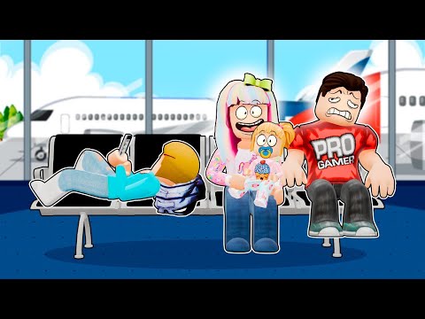 Roblox Family Vacation! Terrible Airplane Flight!