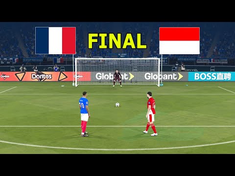 FRANCE vs INDONESIA - PENALTIES - FINAL  | FIFA World Cup 2026 USA | All Goals | PES Gameplay