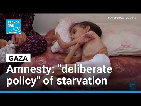 YouTube video thumbnail: Amnesty International Says Israel Deliberately Starving Gaza's Palestinians
