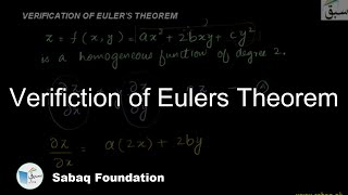 Verifiction of Eulers Theorem