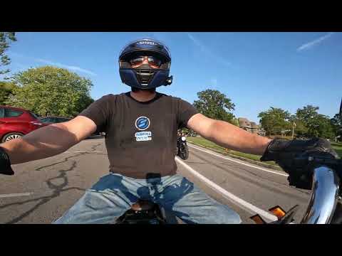 Riding Raw Footage - Detroit's Antique Motorcycle Show 2024 Group Ride after the invitational event