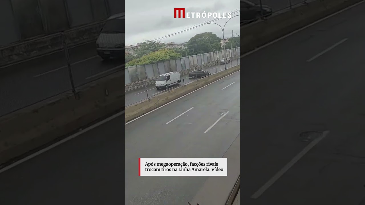 Após megaoperação facções rivais trocam tiros na Linha Amarela Vídeo