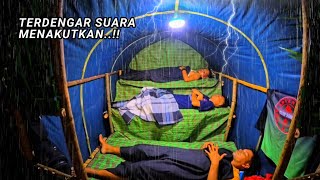 Diguyur hujan deras Bermalam dihutan baru, relaxing rain sound, camping is scary?