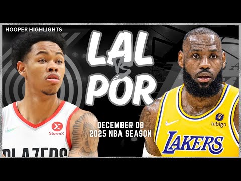 Los Angeles Lakers vs Portland Trail Blazers Full Game Highlights | Dec 8 | 2025 NBA Season