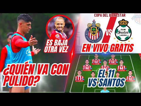 🚨 CHIVAS CON BAJAS Y REGRESOS PARA ENFRENTAR HOY A SANTOS. VER EN VIVO GRATIS.