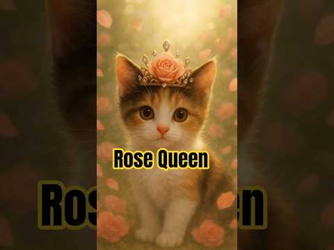 Cute Cat with Rose Crown #CatQueen #PrincessOfPurrfection #CuteCats #MiaoCat #CatLovers #CatShorts