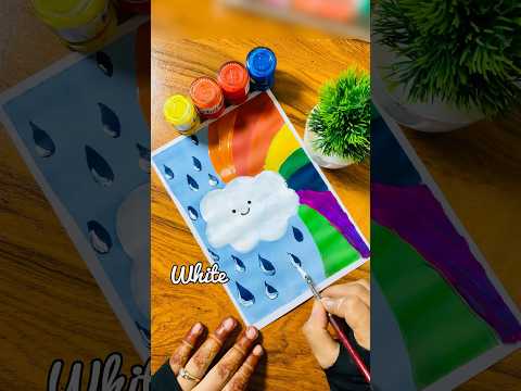 Easy Rainbow Drawing🌈😱☺️#drawing#shorts#oilpastel#rainbow#painting#art#kidsdrawing#viral#trending