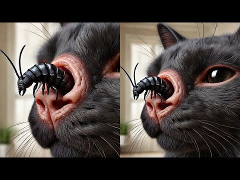 Removing An Immense Botfly Maggot Inside Kitten's Nose (Part 127)