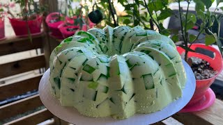 GELATINA MOSAICO DE LIMÓN CREMOSA 4 INGREDIENTES