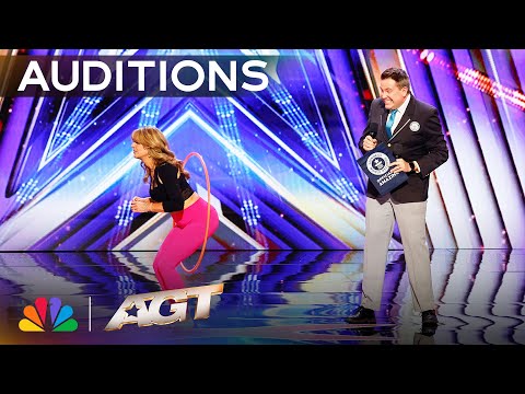 Andrea Attempts To Break A Hula Hooping Guinness World Records Title! | AGT 2025