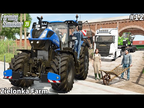 Receiving a New Telescopic, Feeding Calves & Planting Corn│Zielonka│FS 25│Timelapse#12