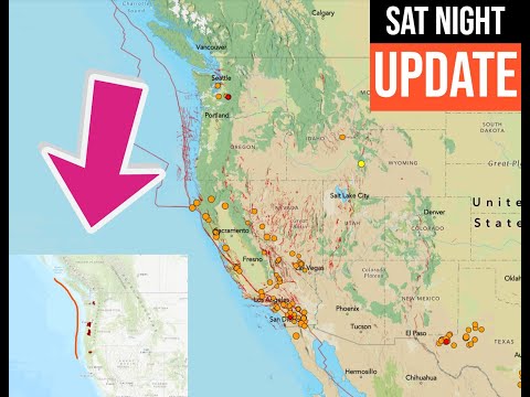 Increasing tremor along the Cascadia. EQ swarm continues at MT. Rainier. Saturday Night update