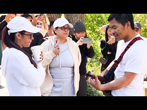 Manny Pacquiao SERENADES WIFE Jinkee during HEARTFELT BREAK from training for Barrios