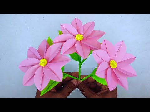 Simple paper Flower | How to Make Flower With Paper | Paper Crafts