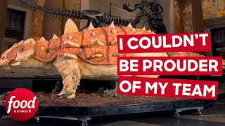 16-Foot Dinosaur Cake Stuns the Judges! | Buddy Vs. Duff