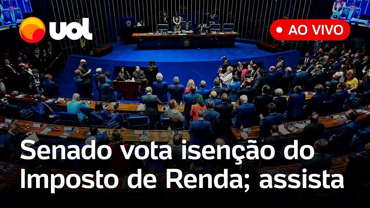 Imposto de Renda Senado vota isenção do IR para quem ganha até R$ 5 mil de salário assista ao vivo TV Online Imposto de Renda Senado vota isenção do IR para quem ganha até R$ 5 mil de salário assista ao vivo