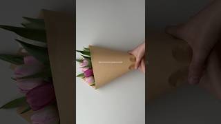 How to wrap farmers market flowers | Easy organic wraping with kraft paper LINK IN BIO FOR PAPER