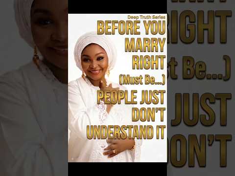Before you marry right, be taught right.Preparation over emotions. || Dr. Ify Nneji#trending#viral