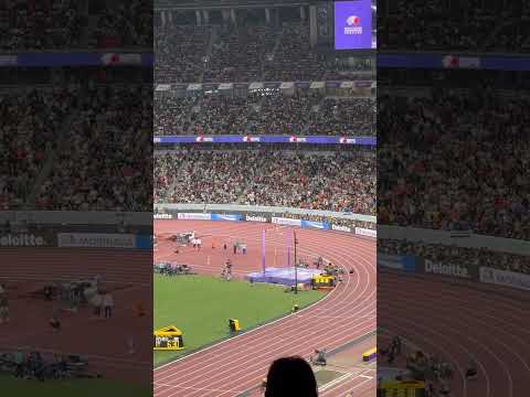 デュプランティスの世界記録6m30㎝の瞬間を生で見れました!!!!!!!! #東京世界陸上