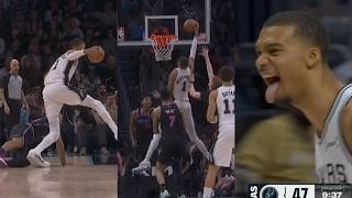 Wemby having fun while making unfair plays in win vs Heat 😂