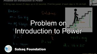 Problem on Introduction to Power