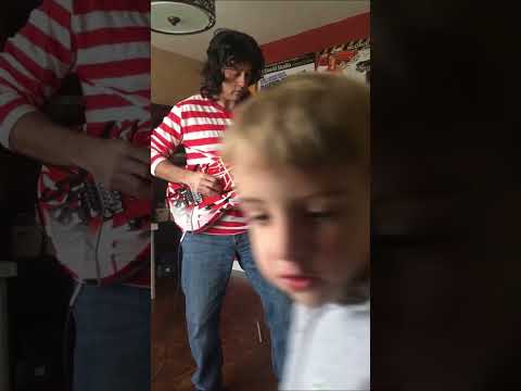 Eruption 🌋🤘(Van Halen) Bad Wig Version! #guitar #shorts #rockstar