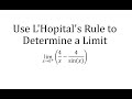 Understanding L'Hopital's Rule