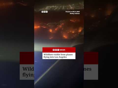 Wildfires have been raging in the suburbs of Los Angeles. #LosAngeles #Wildfires #BBCNews