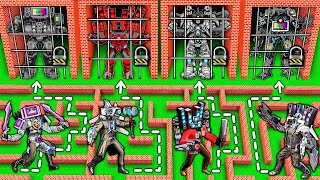 CHOOSE the RIGHT TV MAN TITAN to SAVE from SKIBIDI TOILET in SURVIVAL MAZE in MINECRAFT animation