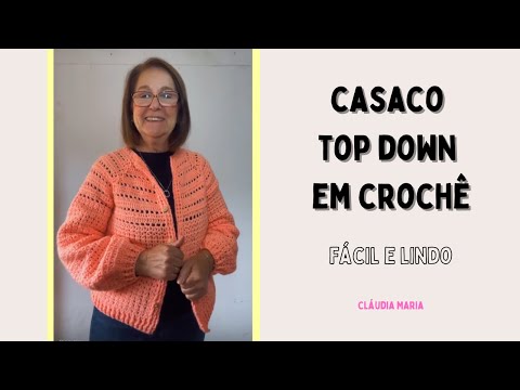 Casaquinho candy em crochê | Passo a passo- Cláudia Maria