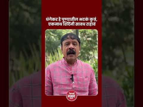 धंगेकर हे पुण्यातील भटकं कुत्रं, एकनाथ शिंदेंनी सावध राहावं#ravindradhangekar #eknathshinde