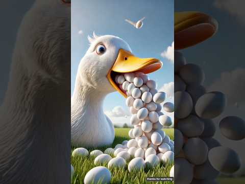 the duck lays eggs with its mouth #duck #egg