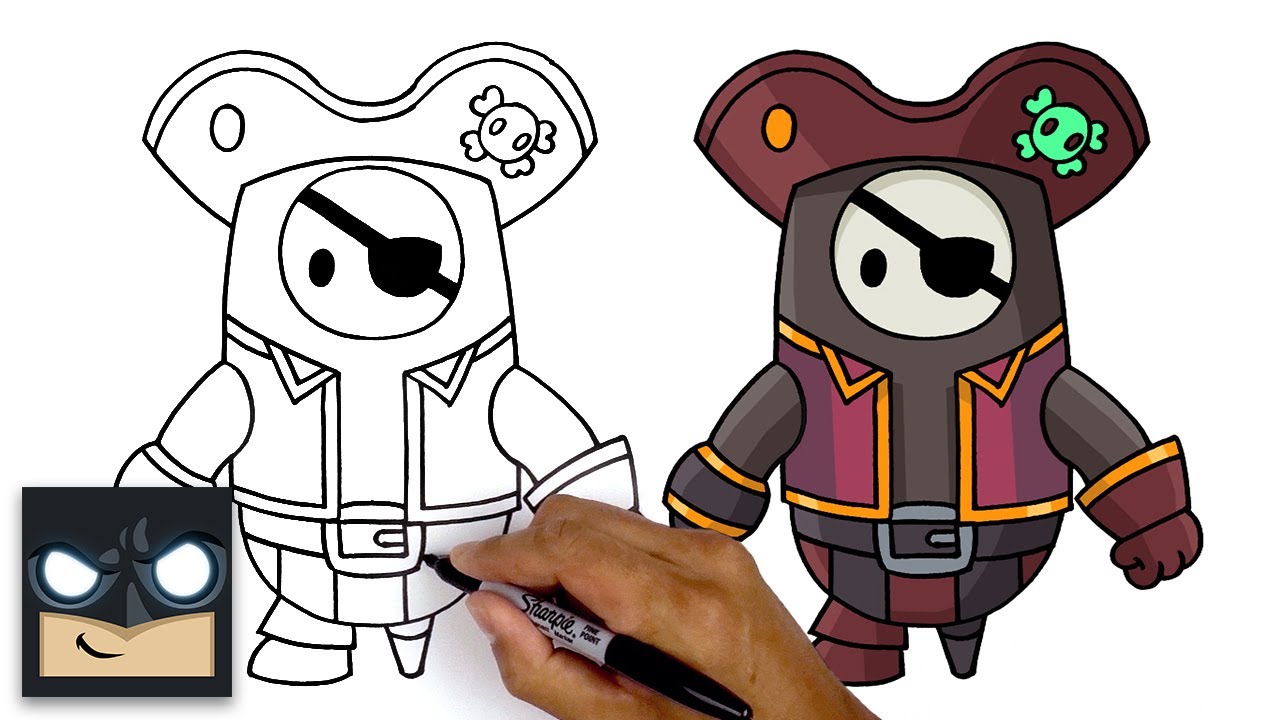 How To Draw Pirate Skin - Fall Guys